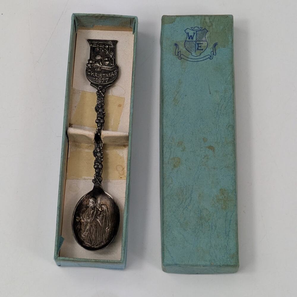 Lot 7 Vtg Souvenir Spoons NASA Space Zodiac Christmas Holiday Cruise EPNS Italy - Picture 13 of 16